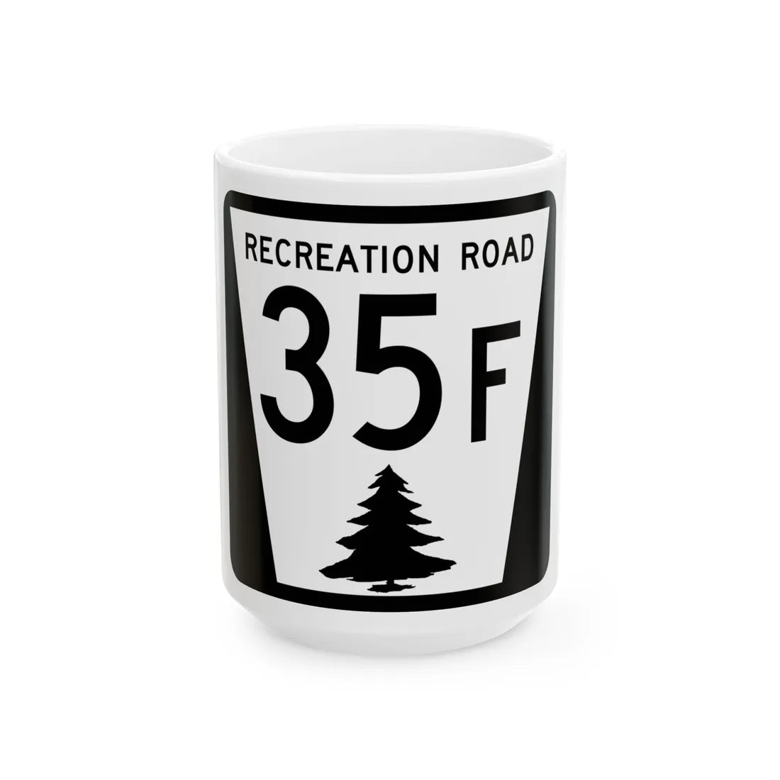 N REC 35F (Nebraska) (Road Sign) White Coffee Mug 15oz - Go Mug Yourself