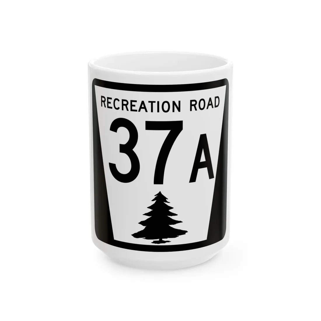 N REC 37A (Nebraska) (Road Sign) White Coffee Mug 15oz - Go Mug Yourself
