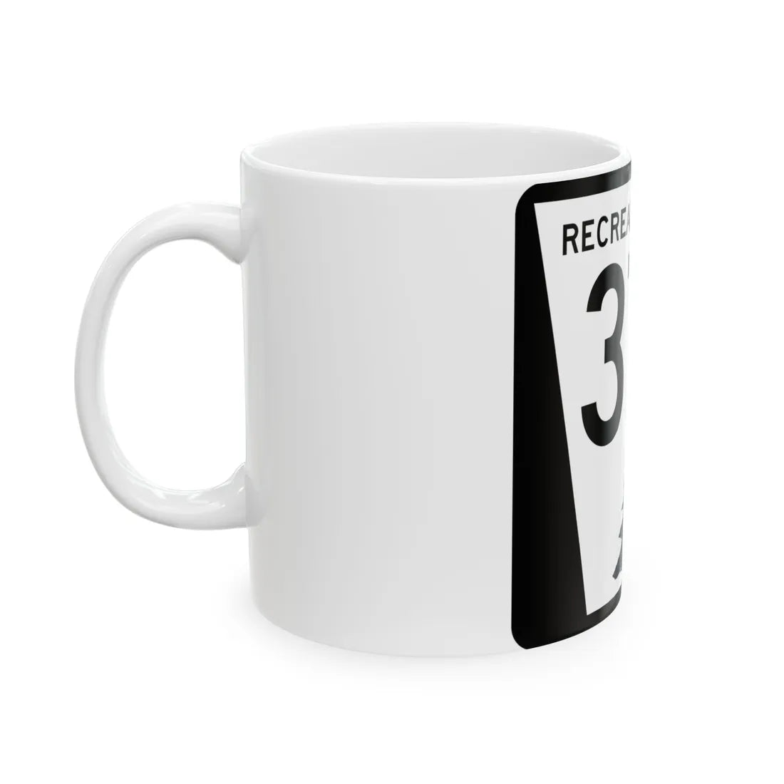 N REC 37A (Nebraska) (Road Sign) White Coffee Mug - Go Mug Yourself
