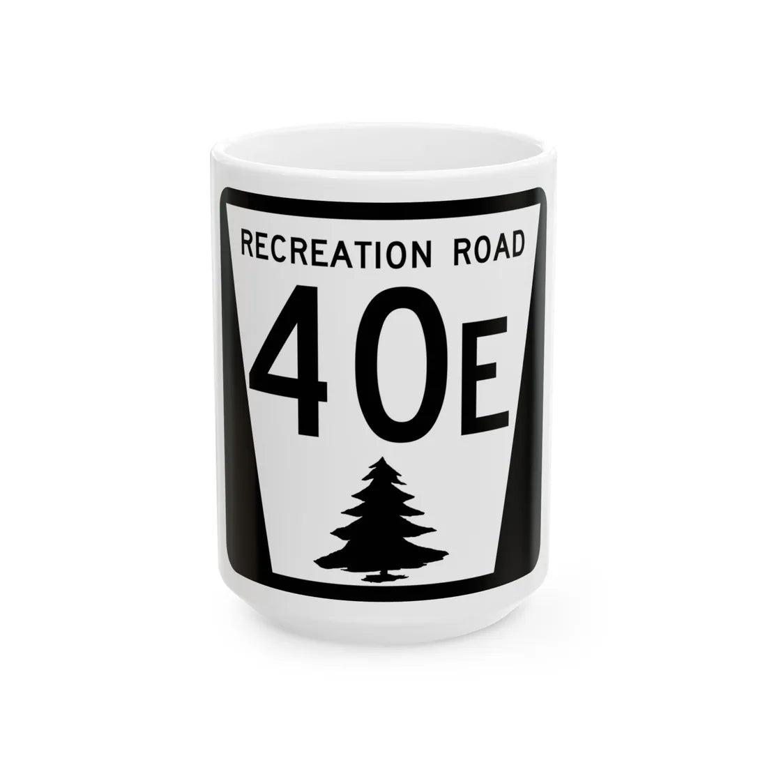 N REC 40E (Nebraska) (Road Sign) White Coffee Mug 15oz - Go Mug Yourself