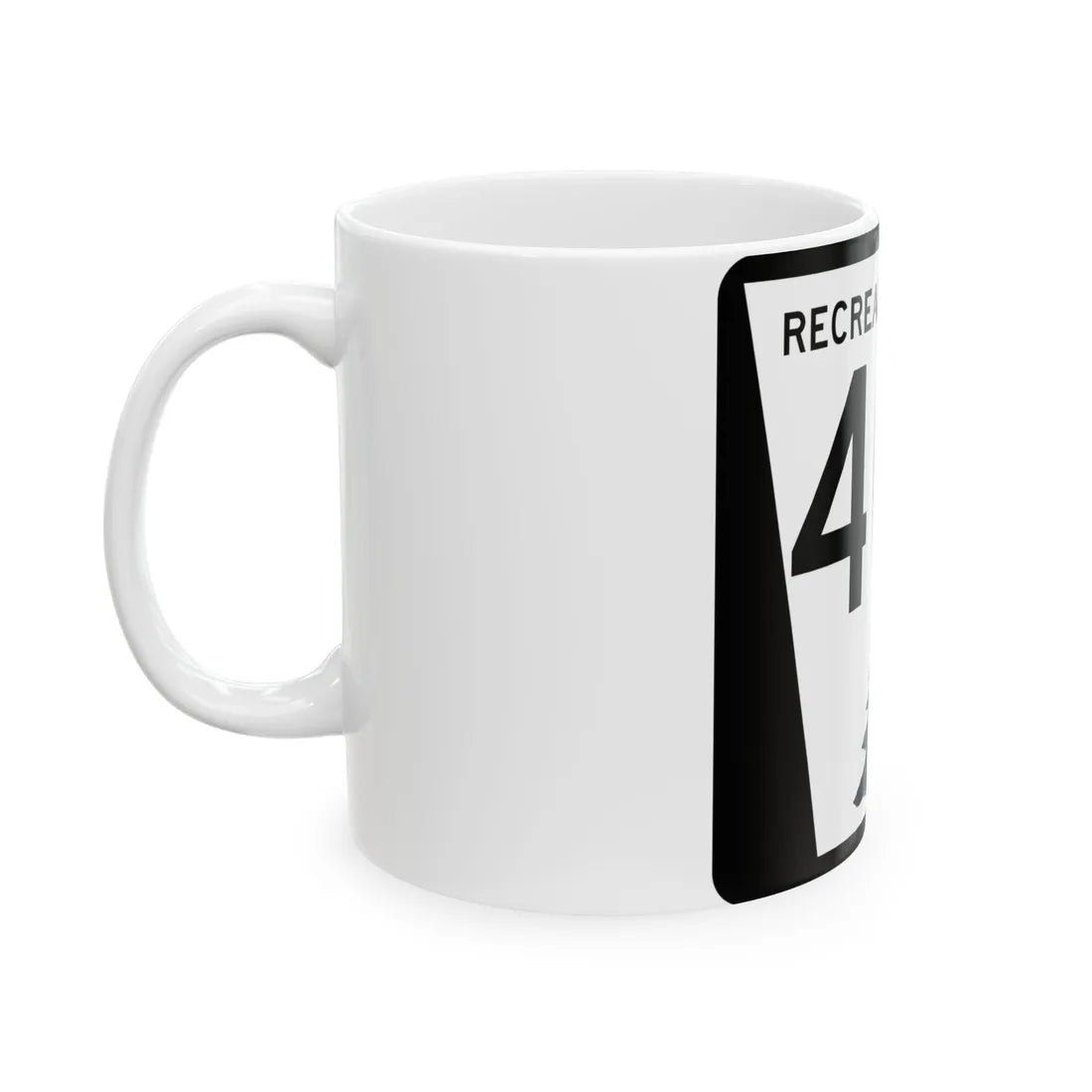 N REC 40E (Nebraska) (Road Sign) White Coffee Mug - Go Mug Yourself