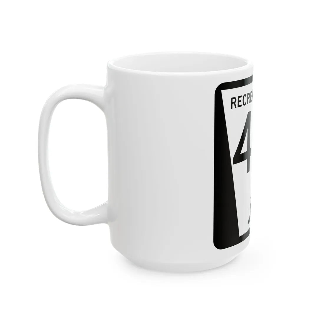 N REC 40E (Nebraska) (Road Sign) White Coffee Mug - Go Mug Yourself
