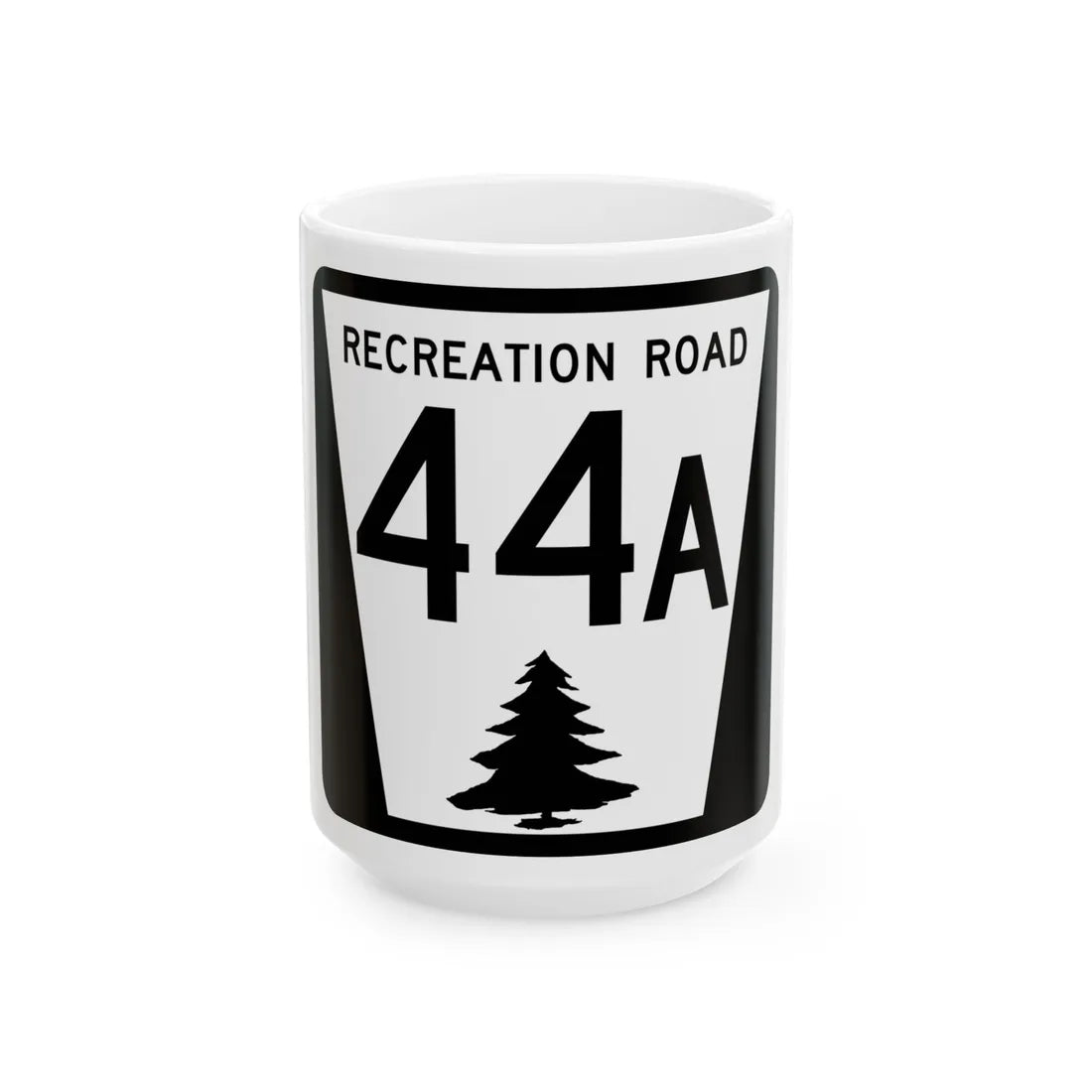N REC 44A (Nebraska) (Road Sign) White Coffee Mug 15oz - Go Mug Yourself