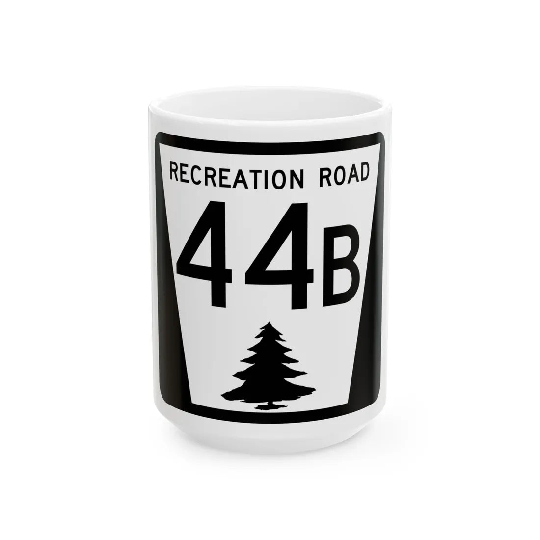 N REC 44B (Nebraska) (Road Sign) White Coffee Mug 15oz - Go Mug Yourself