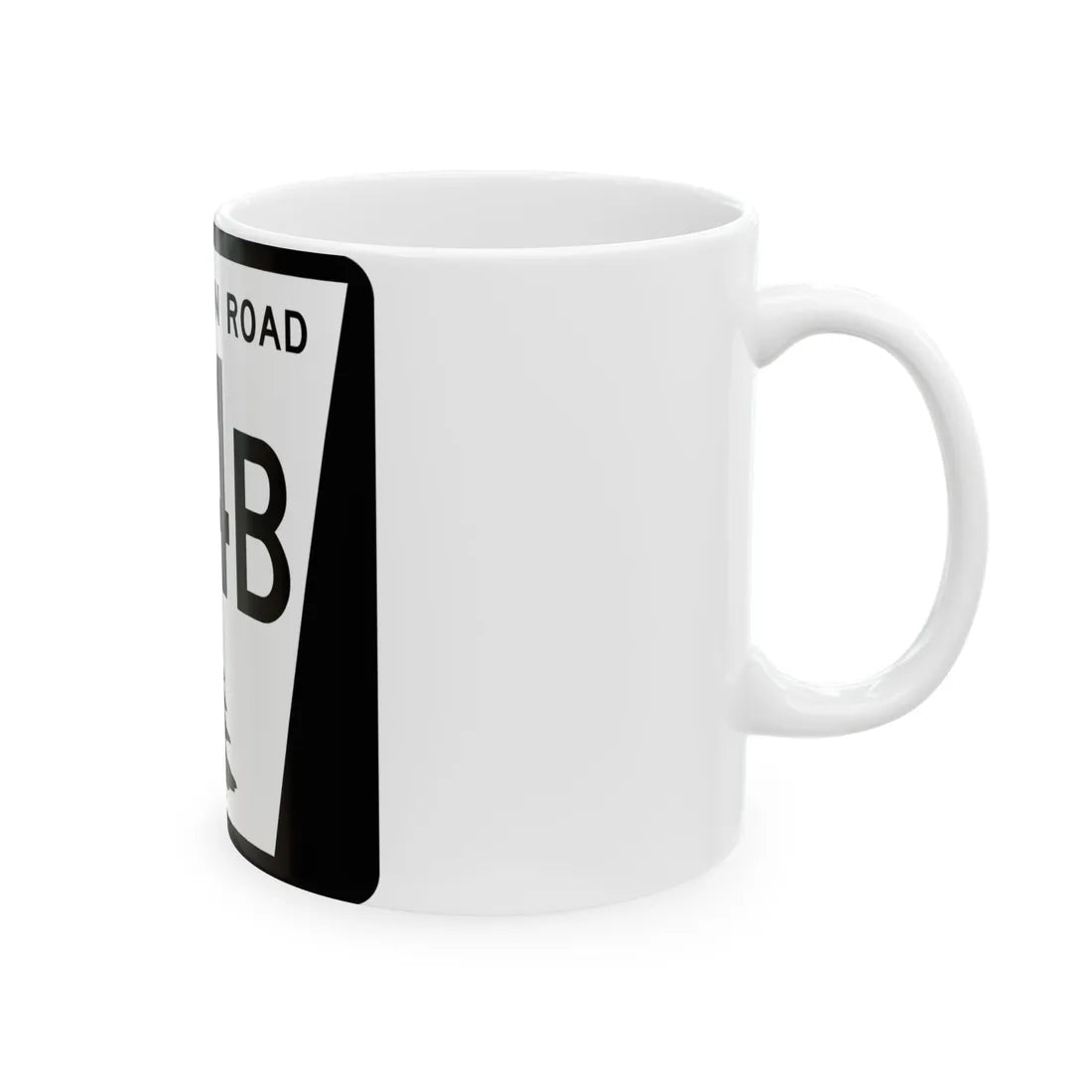 N REC 44B (Nebraska) (Road Sign) White Coffee Mug - Go Mug Yourself