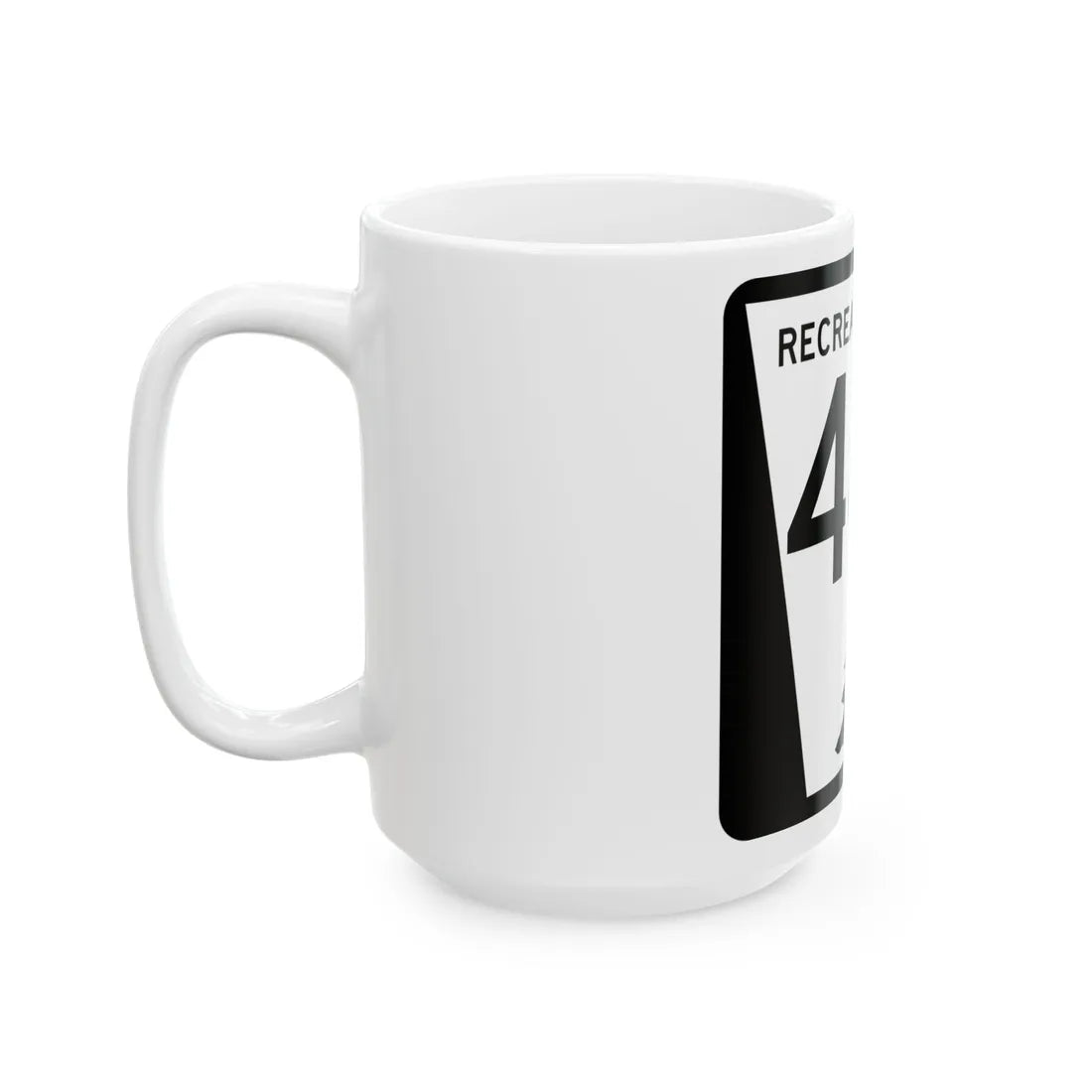 N REC 44B (Nebraska) (Road Sign) White Coffee Mug - Go Mug Yourself