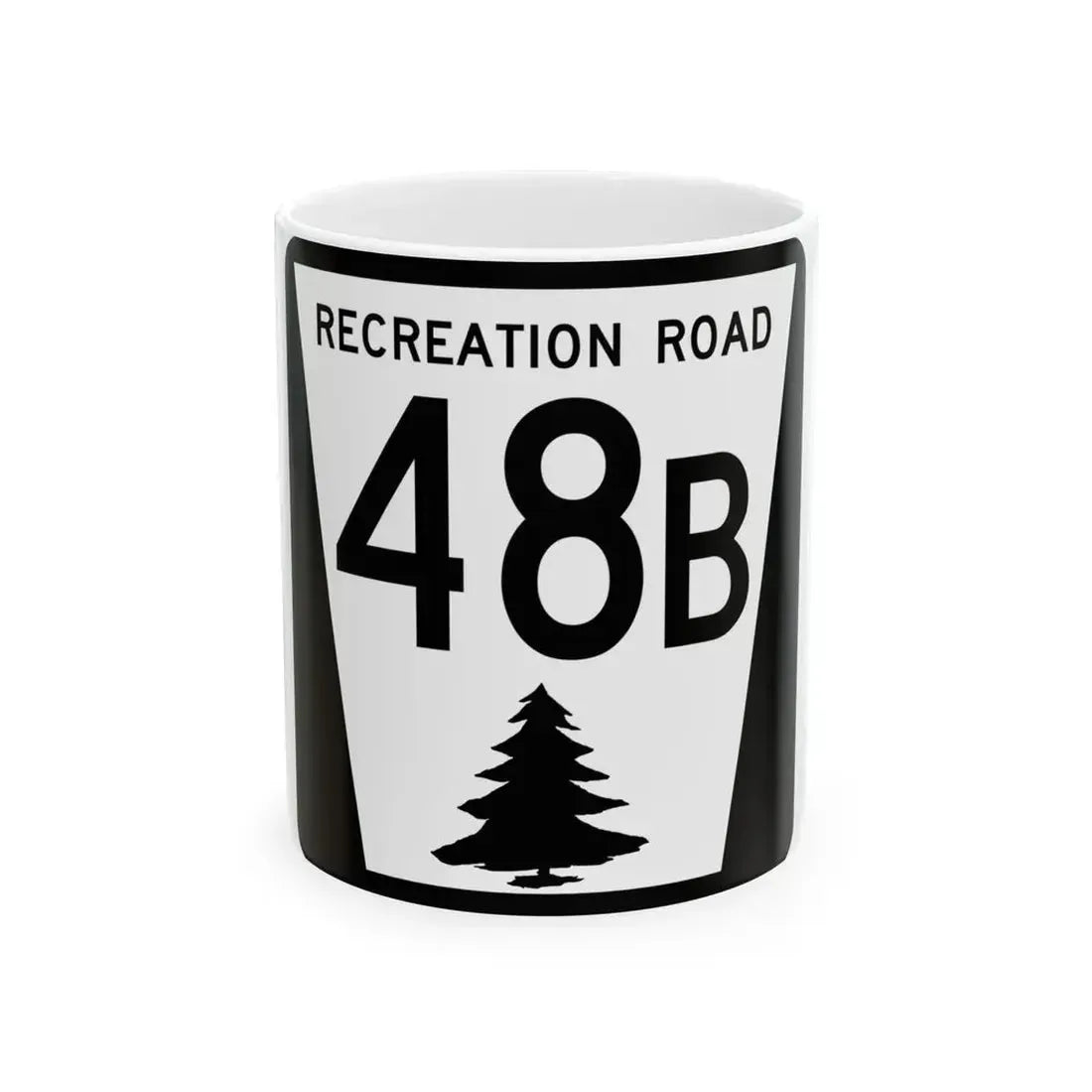 N REC 48B (Nebraska) (Road Sign) White Coffee Mug 11oz - Go Mug Yourself