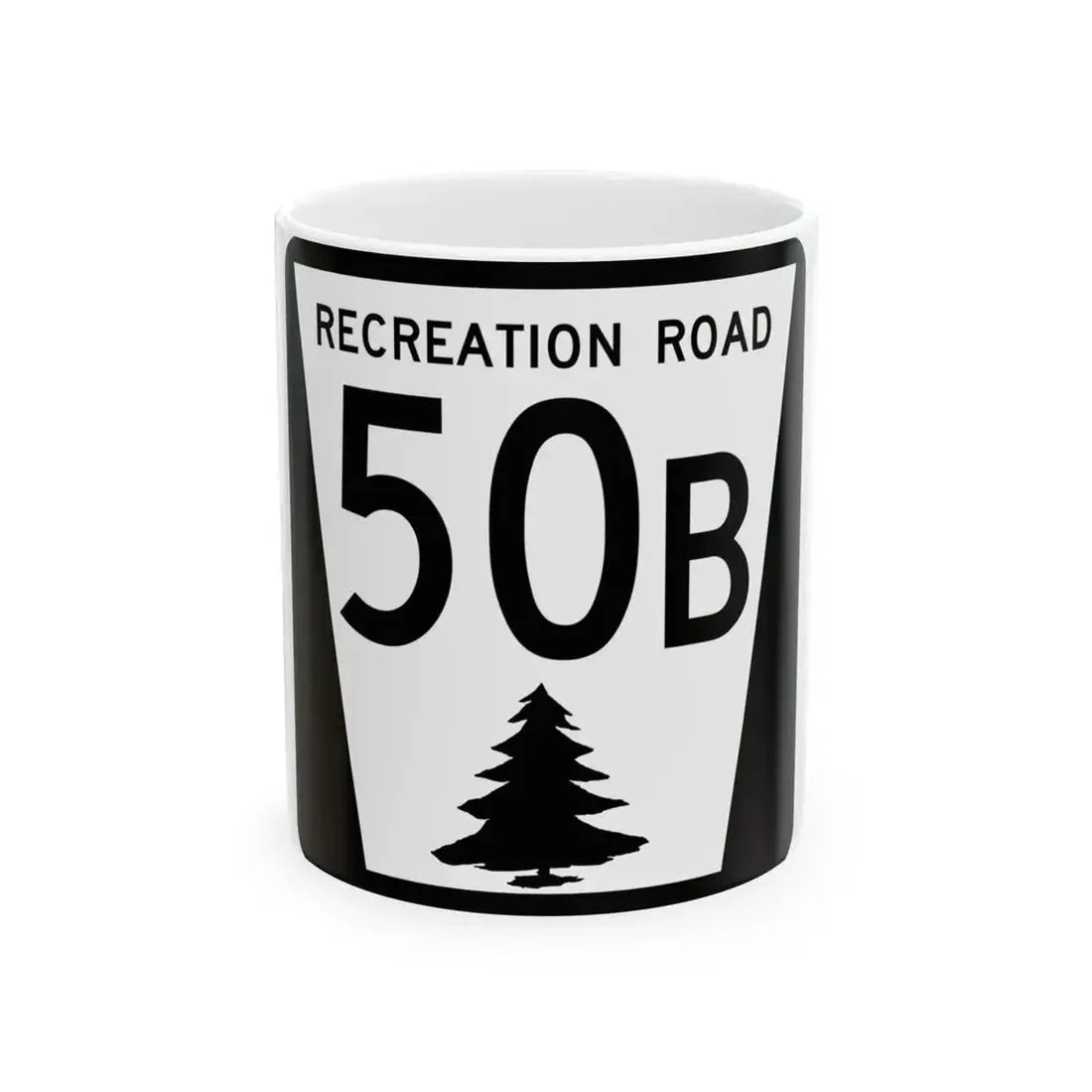 N REC 50B (Nebraska) (Road Sign) White Coffee Mug 11oz - Go Mug Yourself