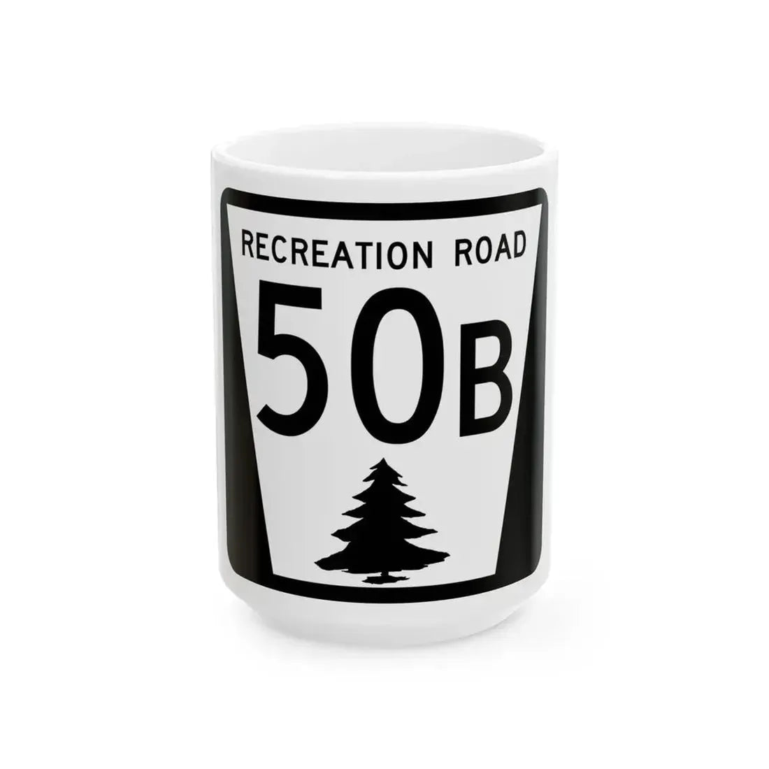 N REC 50B (Nebraska) (Road Sign) White Coffee Mug 15oz - Go Mug Yourself
