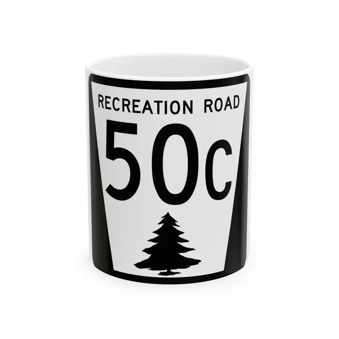 N REC 50C (Nebraska) (Road Sign) White Coffee Mug 11oz - Go Mug Yourself