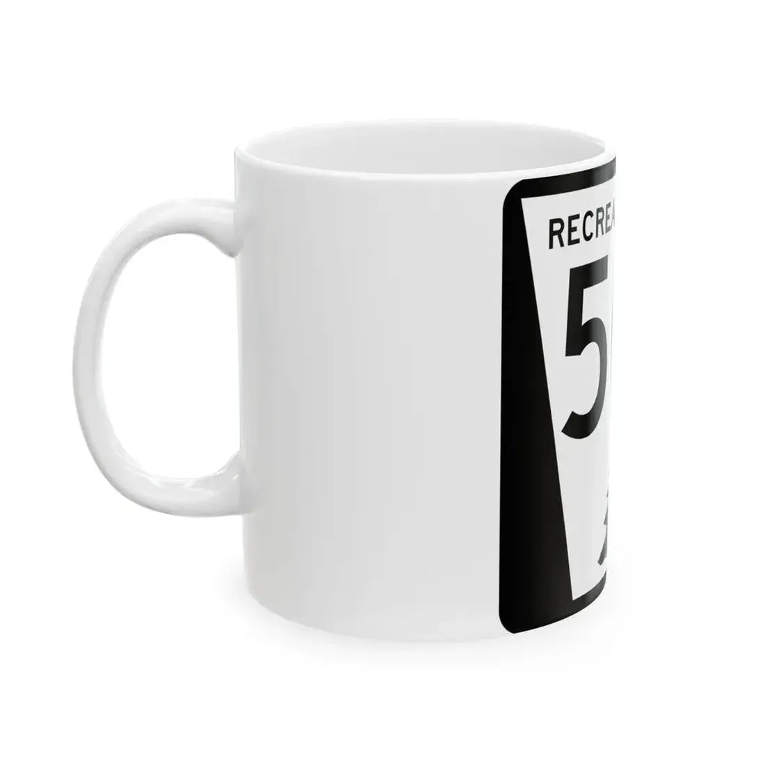 N REC 50C (Nebraska) (Road Sign) White Coffee Mug - Go Mug Yourself
