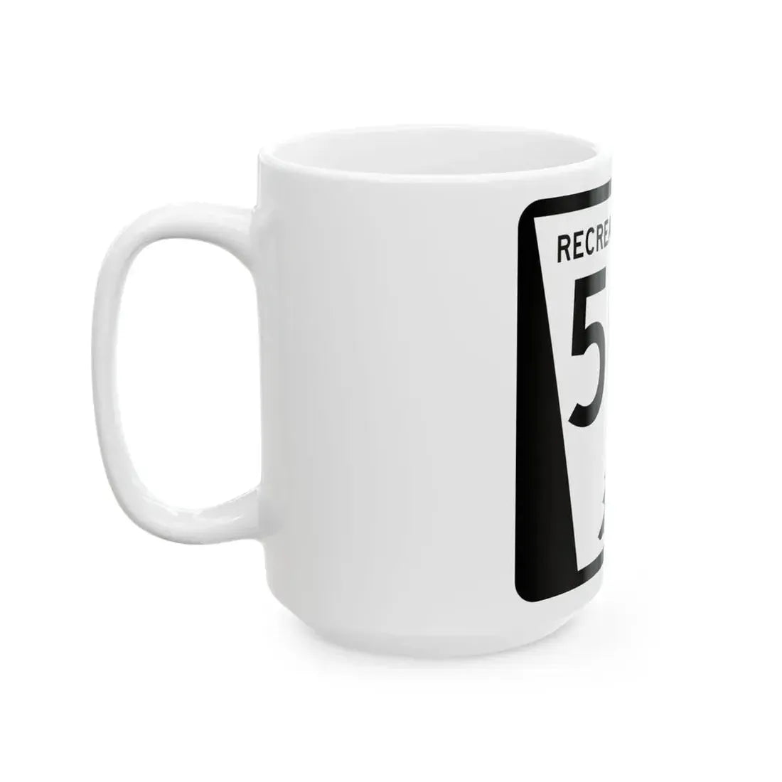 N REC 50C (Nebraska) (Road Sign) White Coffee Mug - Go Mug Yourself