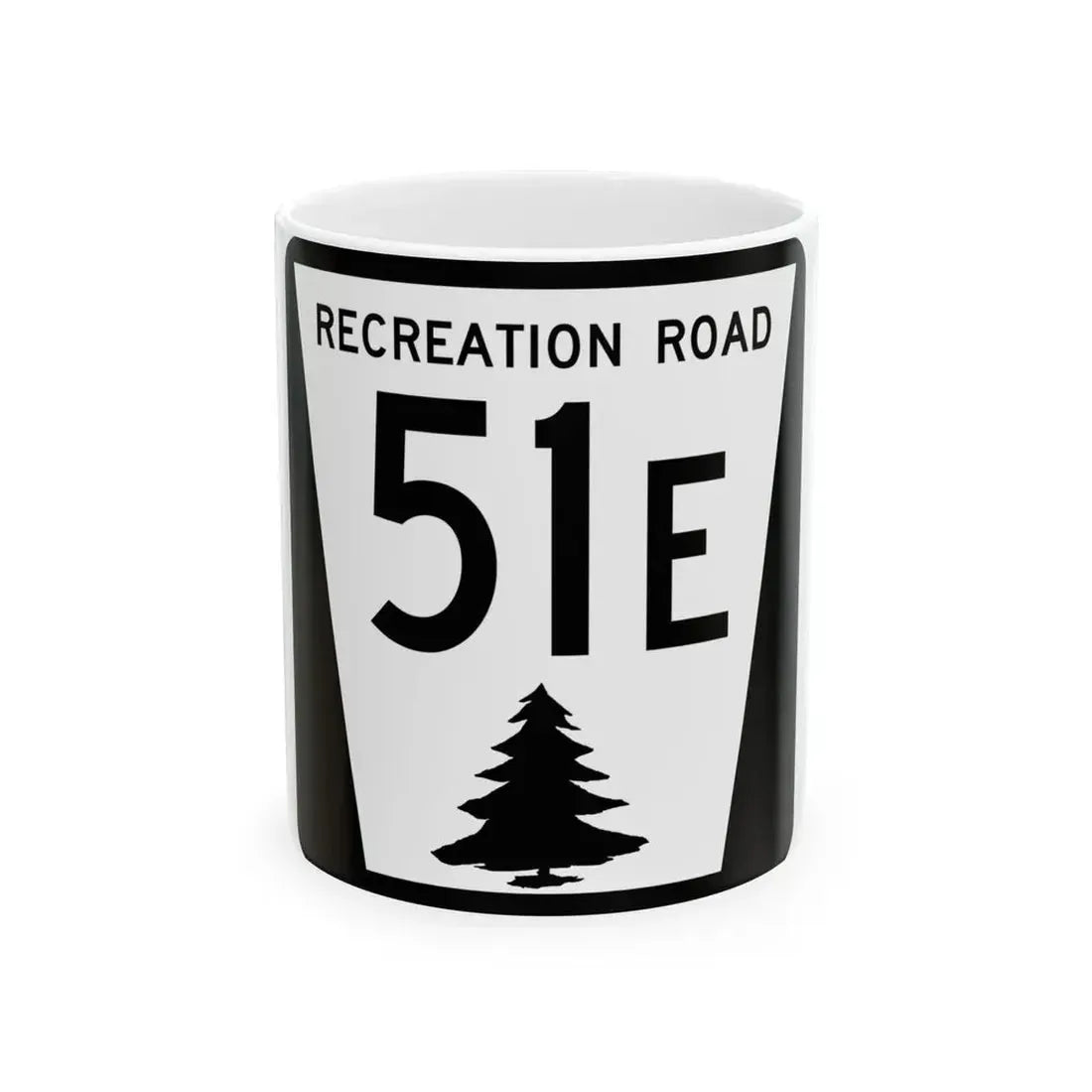 N REC 51E (Nebraska) (Road Sign) White Coffee Mug 11oz - Go Mug Yourself