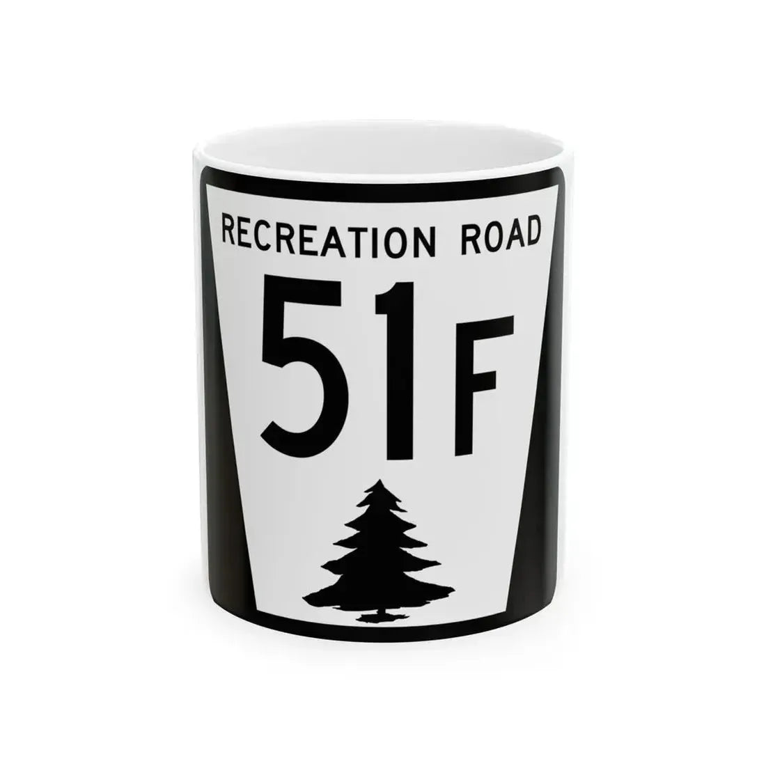 N REC 51F (Nebraska) (Road Sign) White Coffee Mug 11oz - Go Mug Yourself