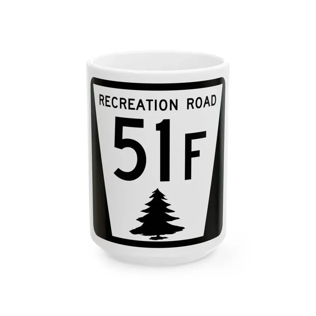 N REC 51F (Nebraska) (Road Sign) White Coffee Mug 15oz - Go Mug Yourself