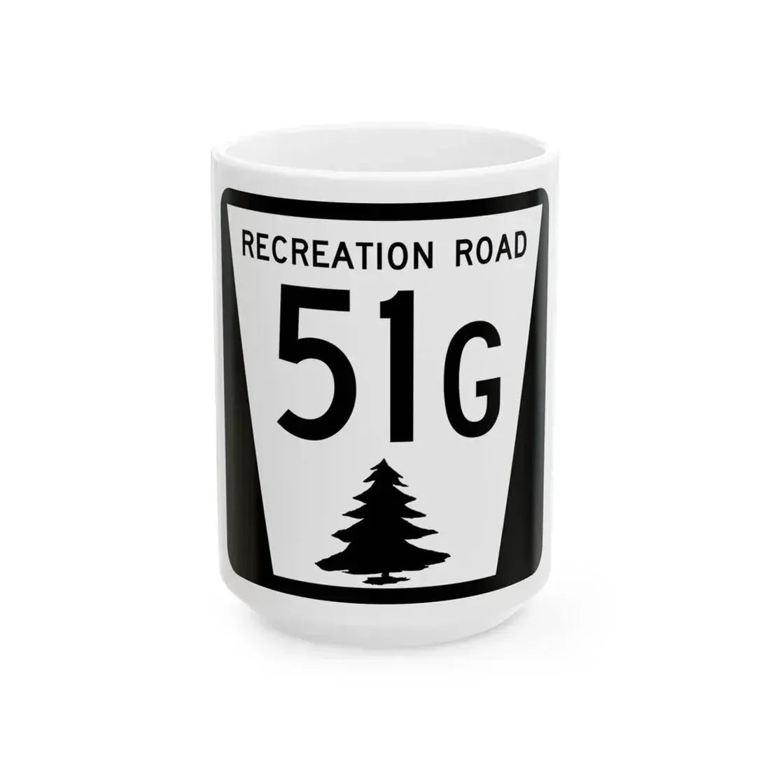 N REC 51G (Nebraska) (Road Sign) White Coffee Mug 15oz - Go Mug Yourself