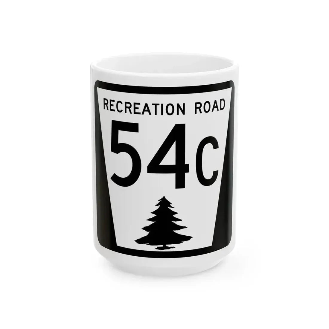 N REC 54C (Nebraska) (Road Sign) White Coffee Mug 15oz - Go Mug Yourself