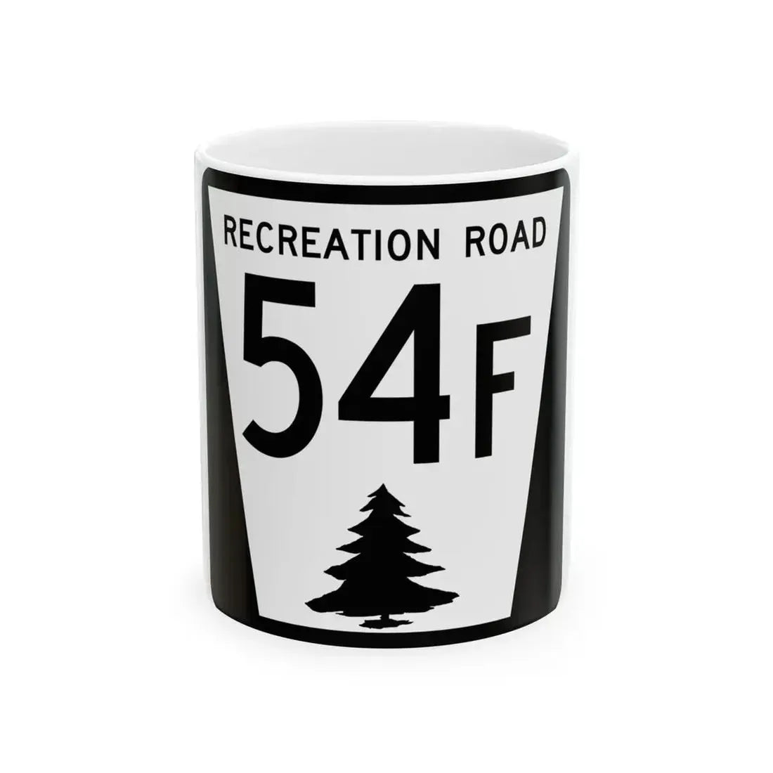 N REC 54F (Nebraska) (Road Sign) White Coffee Mug 11oz - Go Mug Yourself