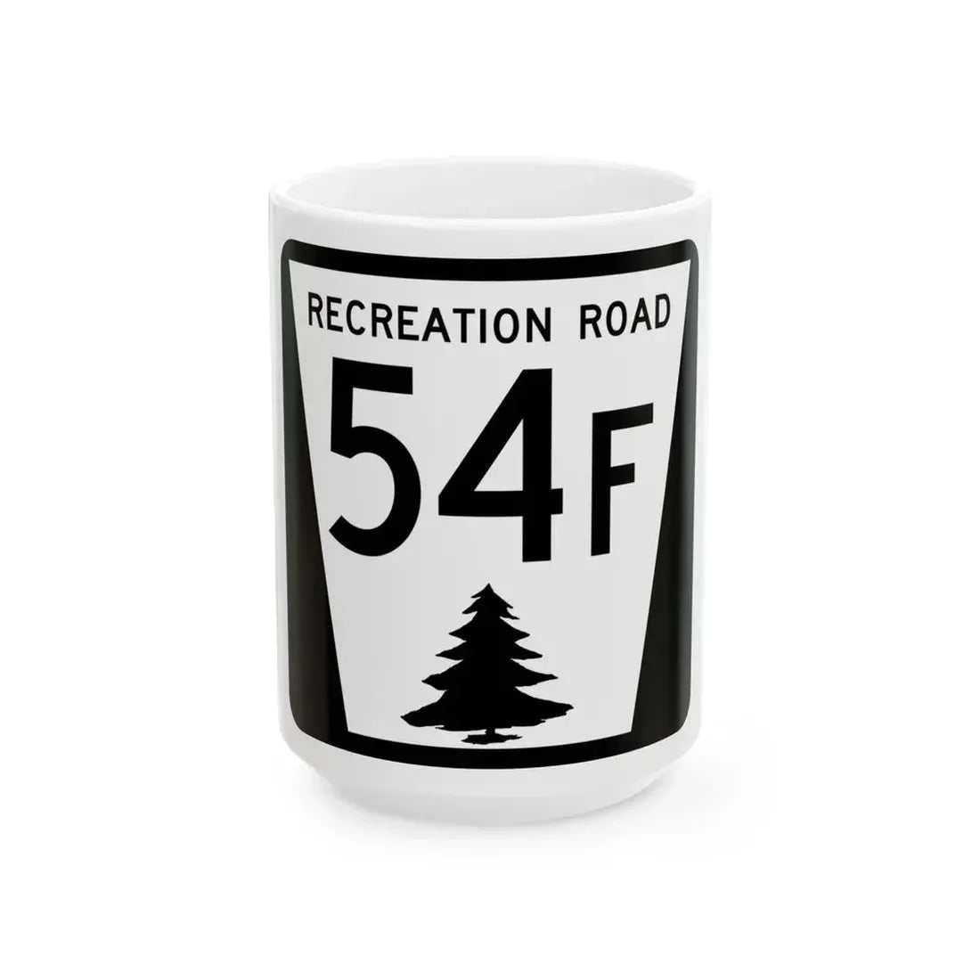 N REC 54F (Nebraska) (Road Sign) White Coffee Mug 15oz - Go Mug Yourself