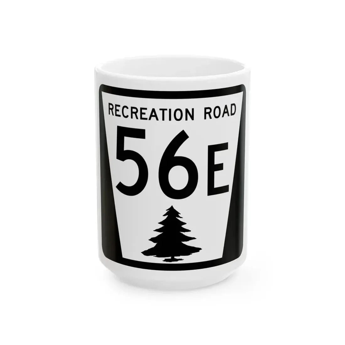 N REC 56E (Nebraska) (Road Sign) White Coffee Mug 15oz - Go Mug Yourself