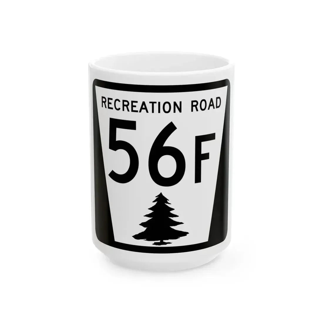 N REC 56F (Nebraska) (Road Sign) White Coffee Mug 15oz - Go Mug Yourself