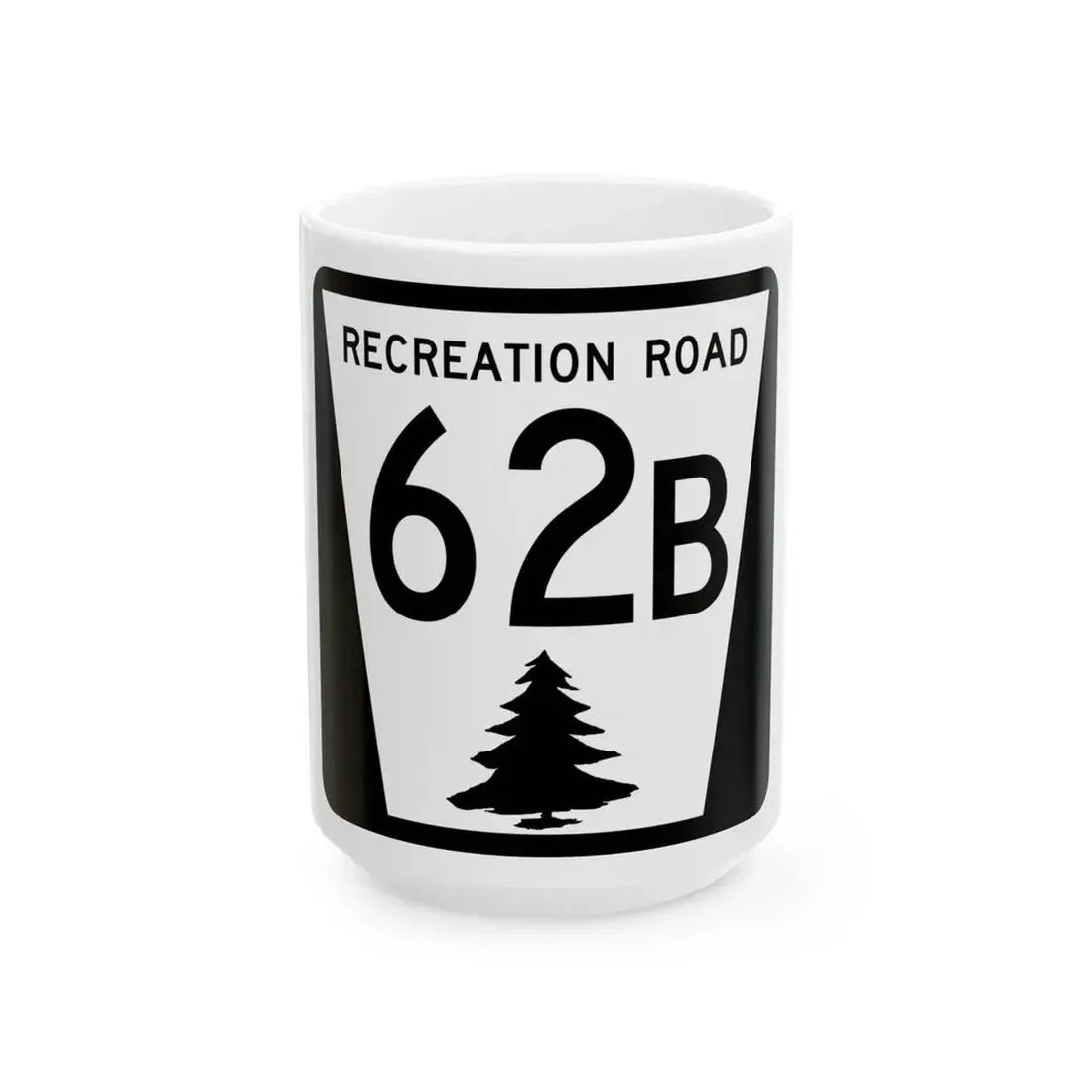 N REC 62B (Nebraska) (Road Sign) White Coffee Mug 15oz - Go Mug Yourself