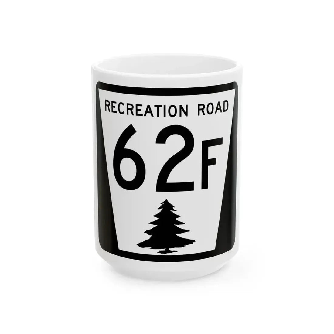 N REC 62F (Nebraska) (Road Sign) White Coffee Mug 15oz - Go Mug Yourself