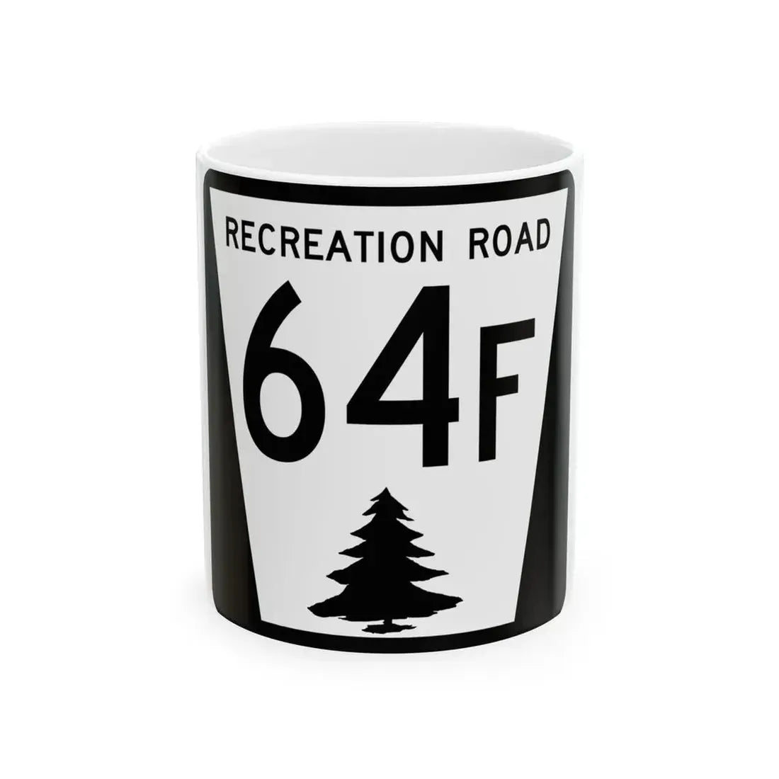 N REC 64F (Nebraska) (Road Sign) White Coffee Mug 11oz - Go Mug Yourself