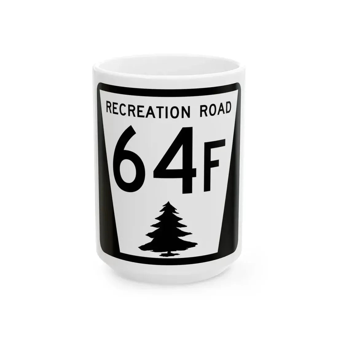 N REC 64F (Nebraska) (Road Sign) White Coffee Mug 15oz - Go Mug Yourself
