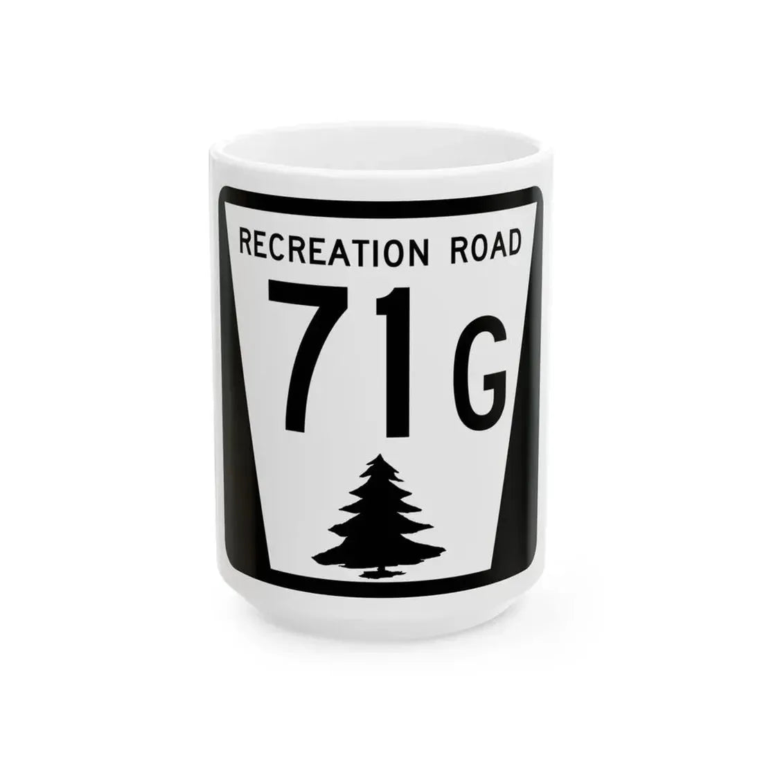 N REC 71G (Nebraska) (Road Sign) White Coffee Mug 15oz - Go Mug Yourself