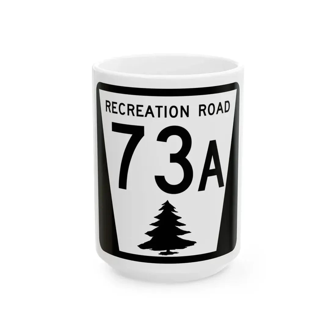 N REC 73A (Nebraska) (Road Sign) White Coffee Mug 15oz - Go Mug Yourself
