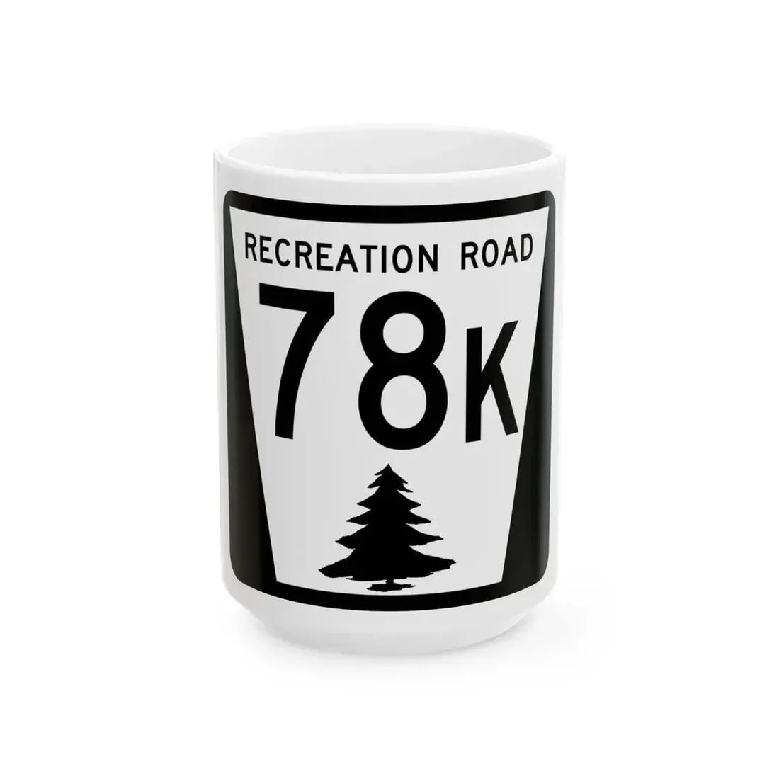 N REC 78K (Nebraska) (Road Sign) White Coffee Mug 15oz - Go Mug Yourself