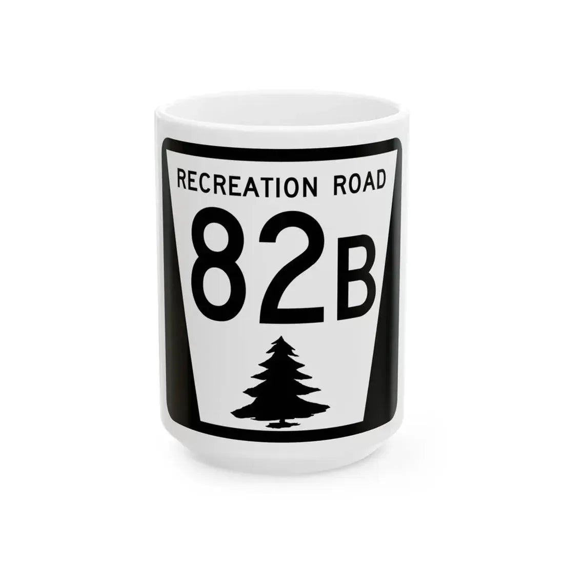 N REC 82B (Nebraska) (Road Sign) White Coffee Mug 15oz - Go Mug Yourself
