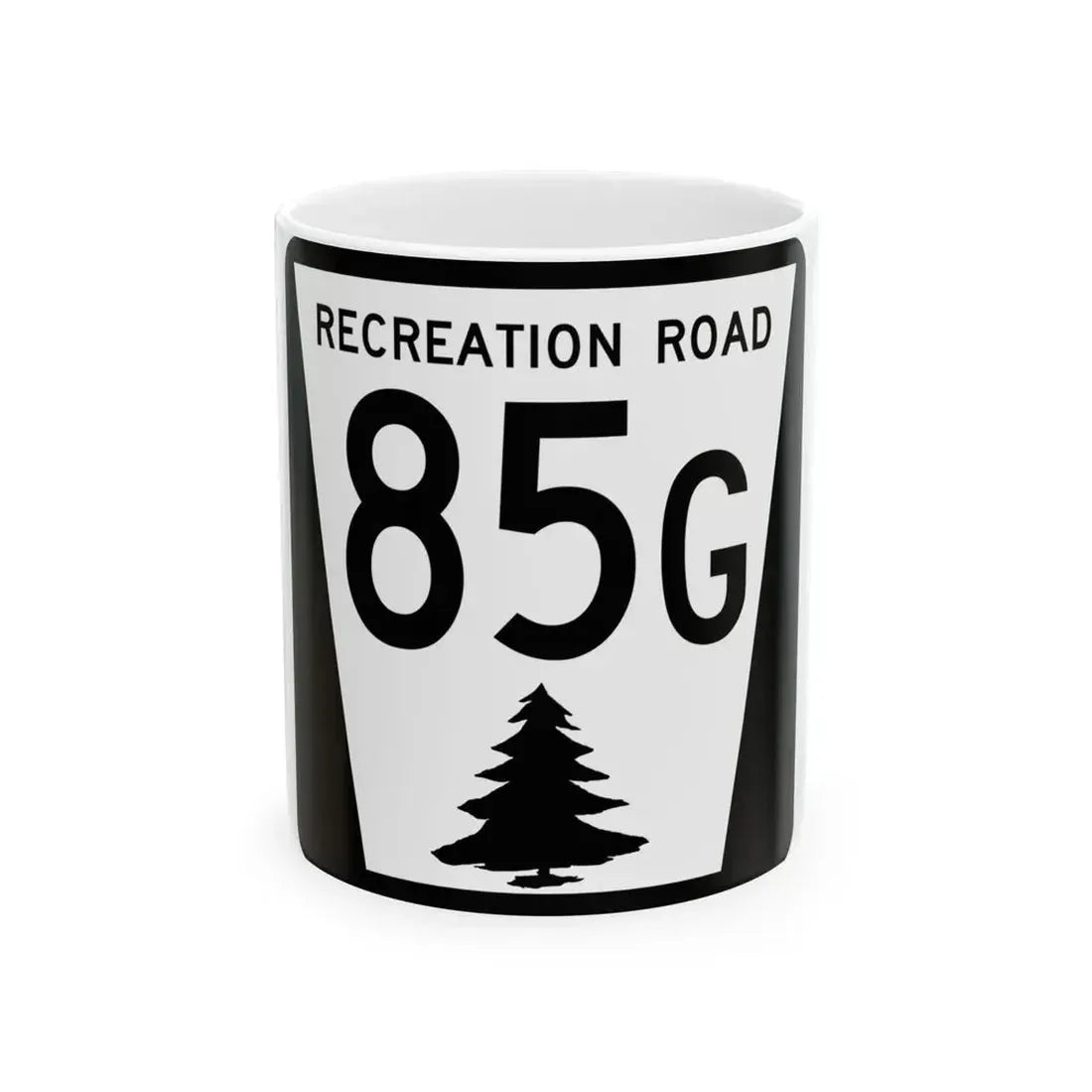 N REC 85G (Nebraska) (Road Sign) White Coffee Mug 11oz - Go Mug Yourself
