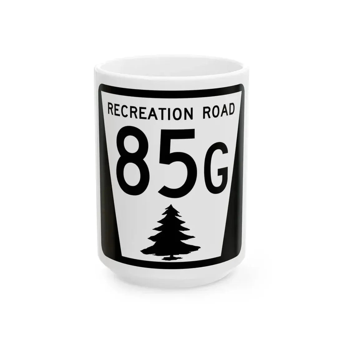 N REC 85G (Nebraska) (Road Sign) White Coffee Mug 15oz - Go Mug Yourself