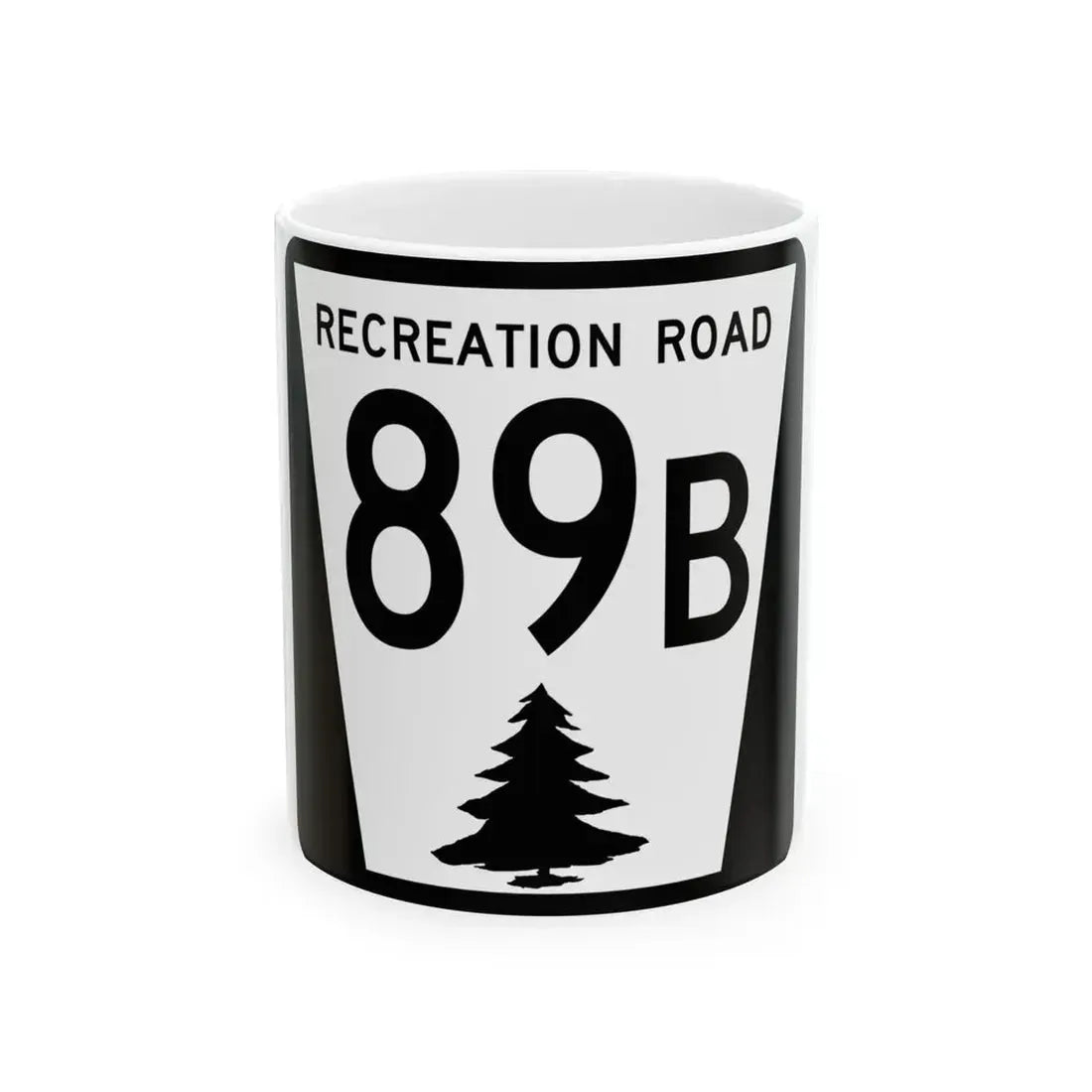N REC 89B (Nebraska) (Road Sign) White Coffee Mug 11oz - Go Mug Yourself