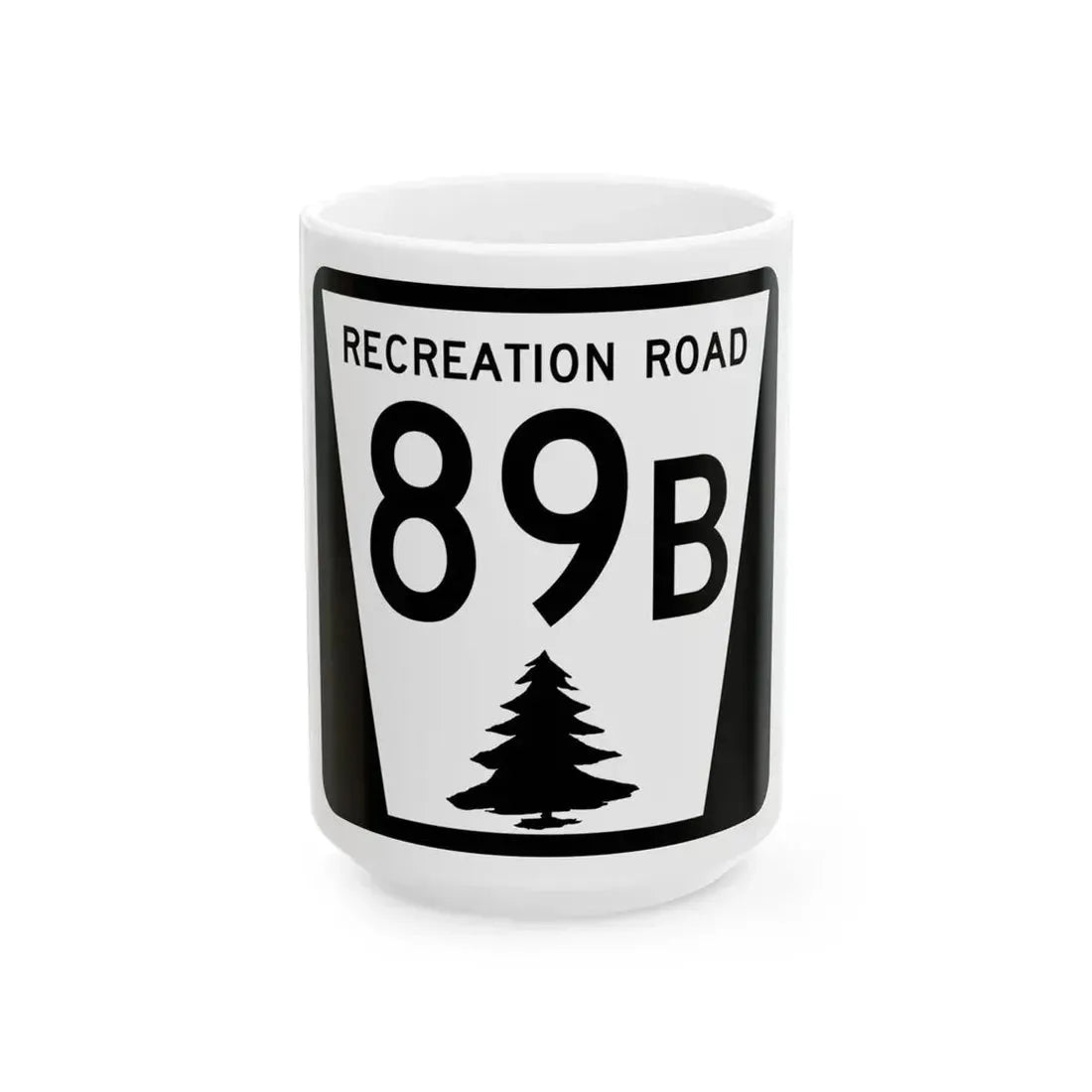 N REC 89B (Nebraska) (Road Sign) White Coffee Mug 15oz - Go Mug Yourself