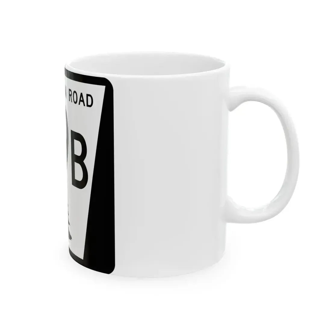 N REC 89B (Nebraska) (Road Sign) White Coffee Mug - Go Mug Yourself