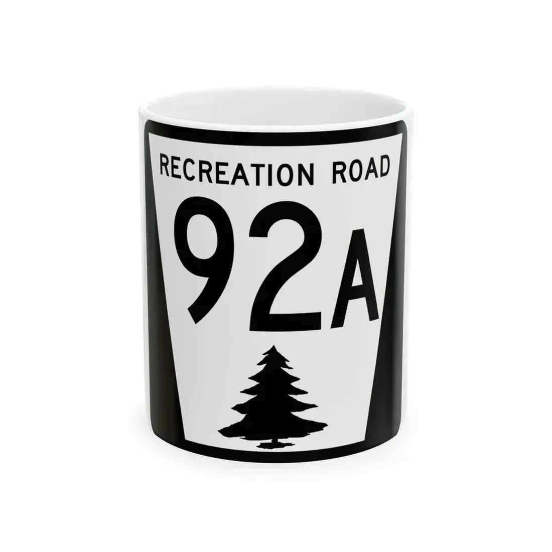 N REC 92A (Nebraska) (Road Sign) White Coffee Mug 11oz - Go Mug Yourself