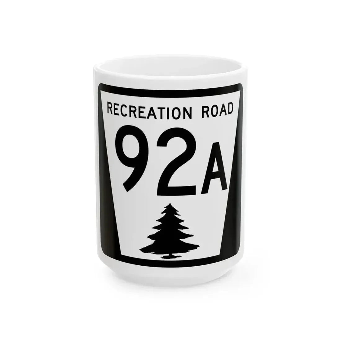 N REC 92A (Nebraska) (Road Sign) White Coffee Mug 15oz - Go Mug Yourself