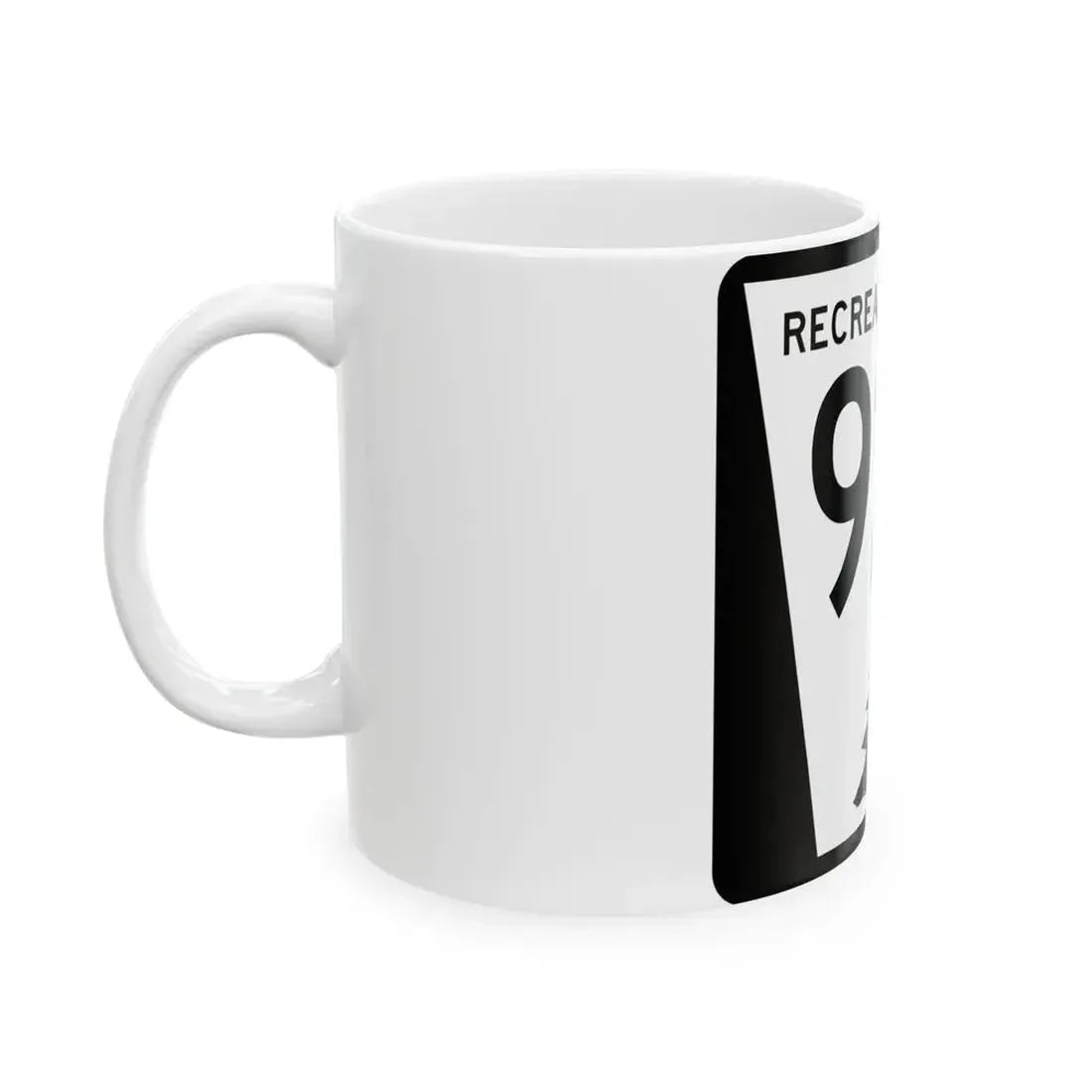 N REC 92A (Nebraska) (Road Sign) White Coffee Mug - Go Mug Yourself