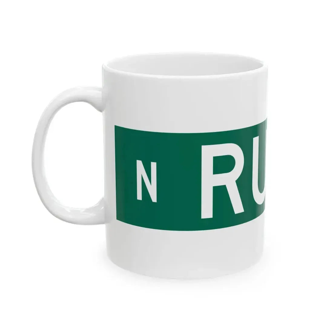 N Rush St Chicago (Illinois) (Road Sign) White Coffee Mug - Go Mug Yourself