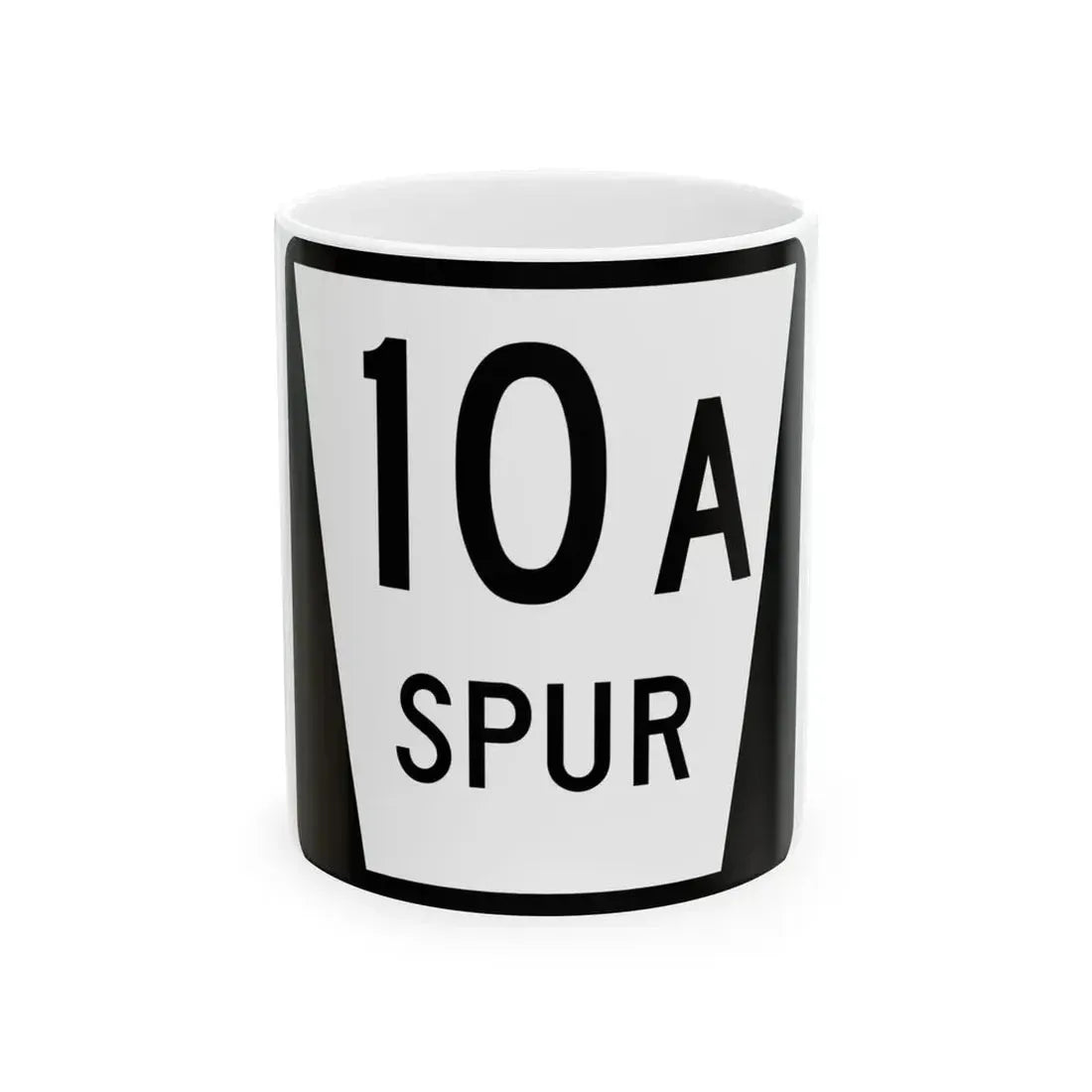 N SPUR 10A (Nebraska) (Road Sign) White Coffee Mug 11oz - Go Mug Yourself