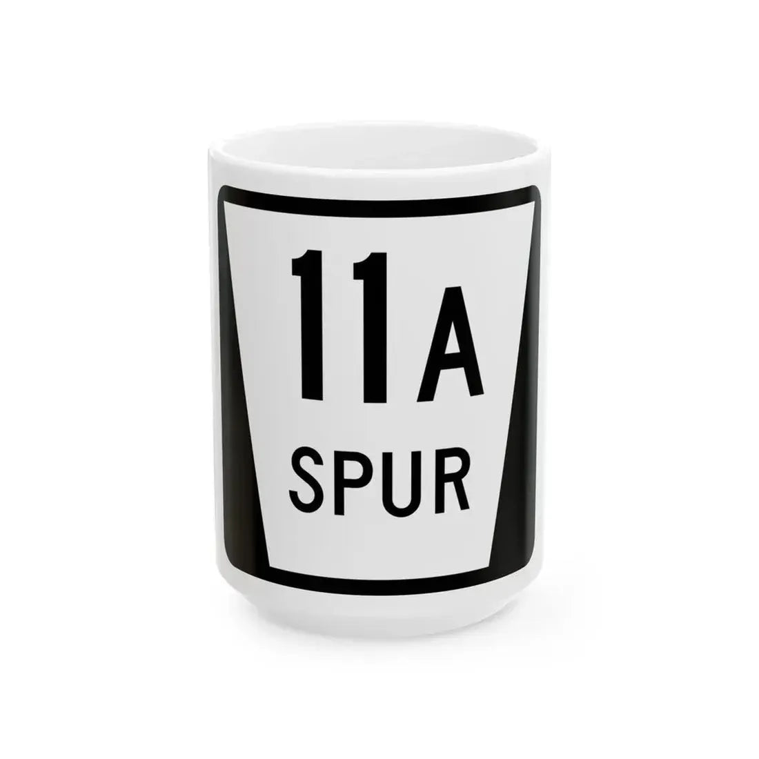 N SPUR 11A (Nebraska) (Road Sign) White Coffee Mug 15oz - Go Mug Yourself