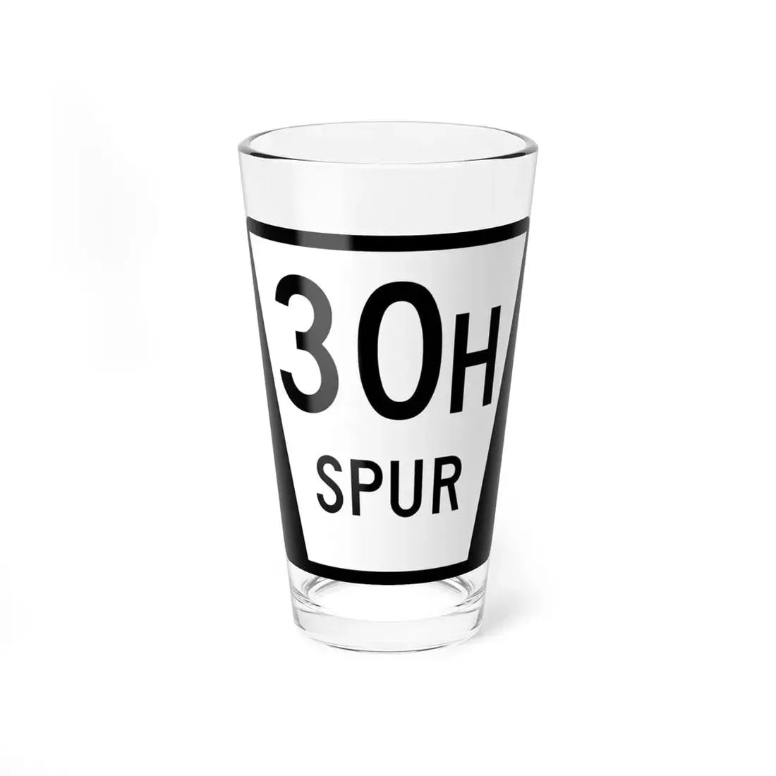 N SPUR 30H (Nebraska) (Road Sign) Pint Glss 16oz 16oz - Go Mug Yourself