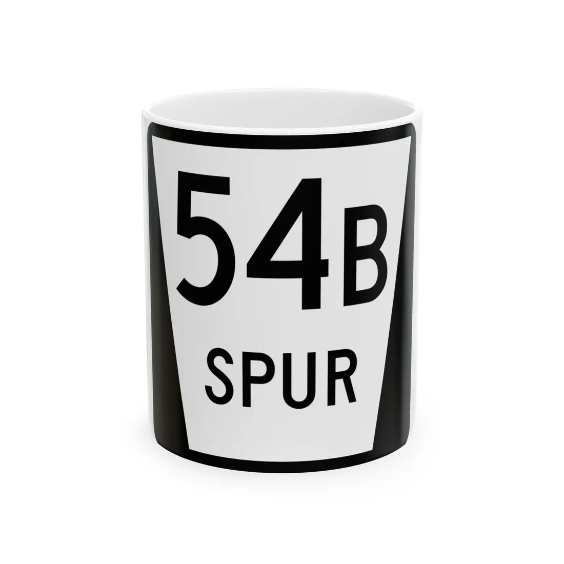 N SPUR 54B (Nebraska) (Road Sign) White Coffee Mug 11oz - Go Mug Yourself