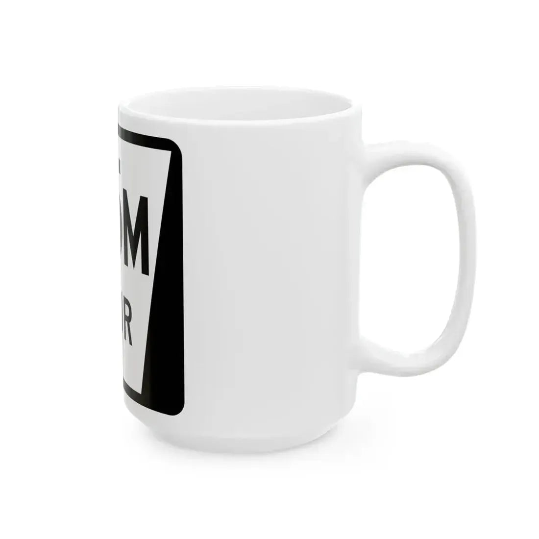 N SPUR 55M (Nebraska) (Road Sign) White Coffee Mug - Go Mug Yourself