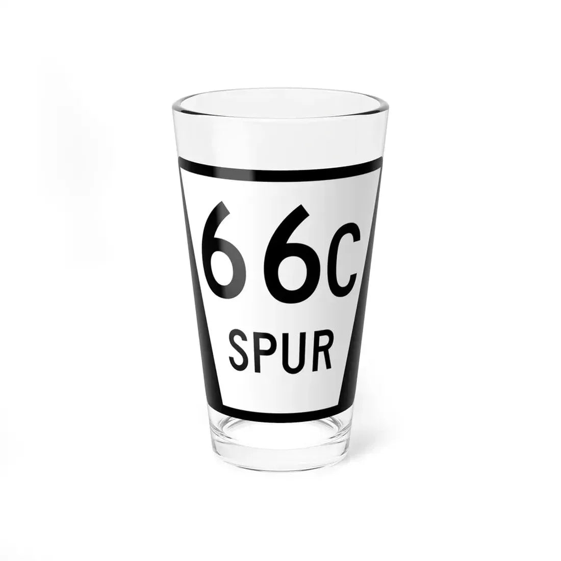 N SPUR 66C (Nebraska) (Road Sign) Pint Glss 16oz 16oz - Go Mug Yourself
