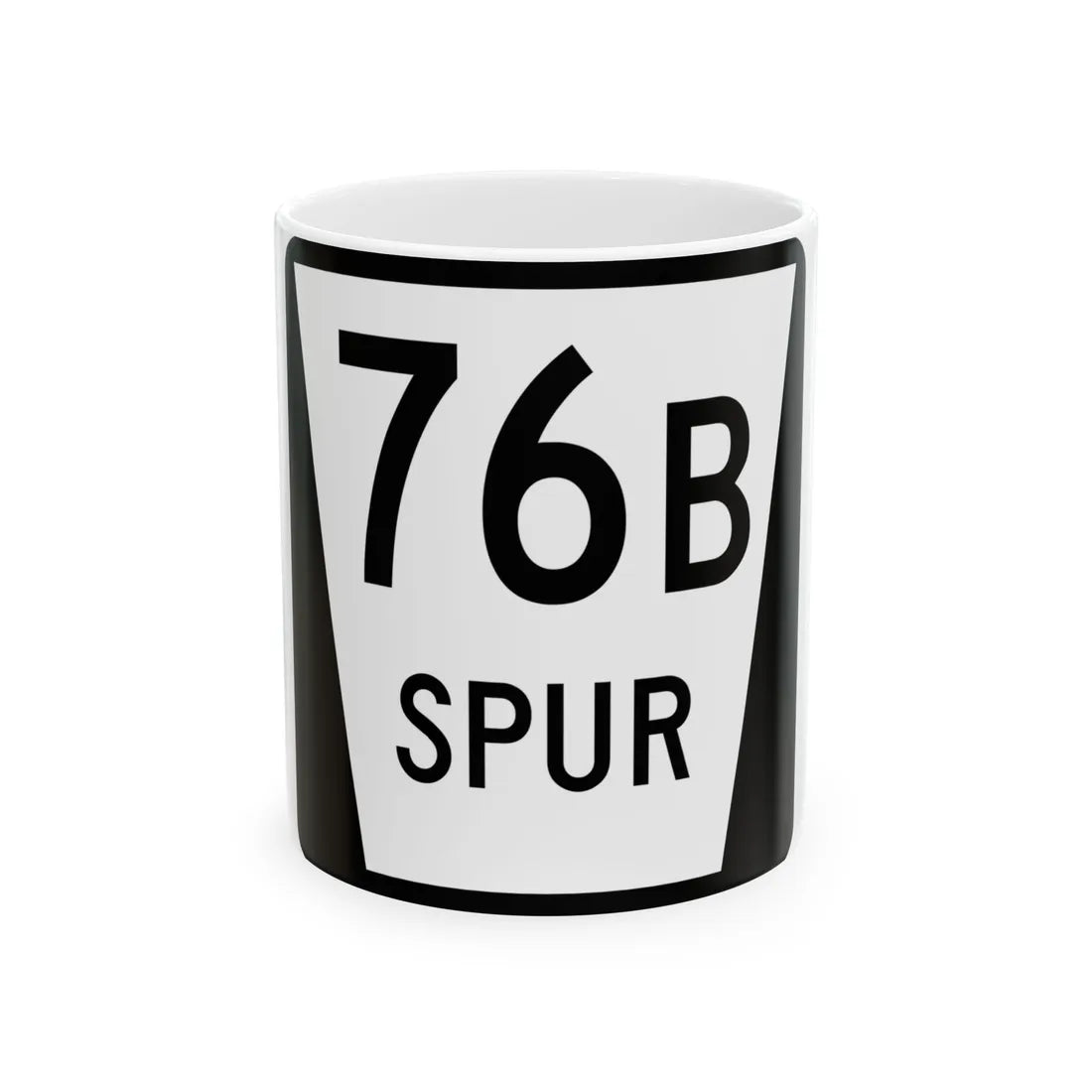 N SPUR 76B (Nebraska) (Road Sign) White Coffee Mug 11oz - Go Mug Yourself