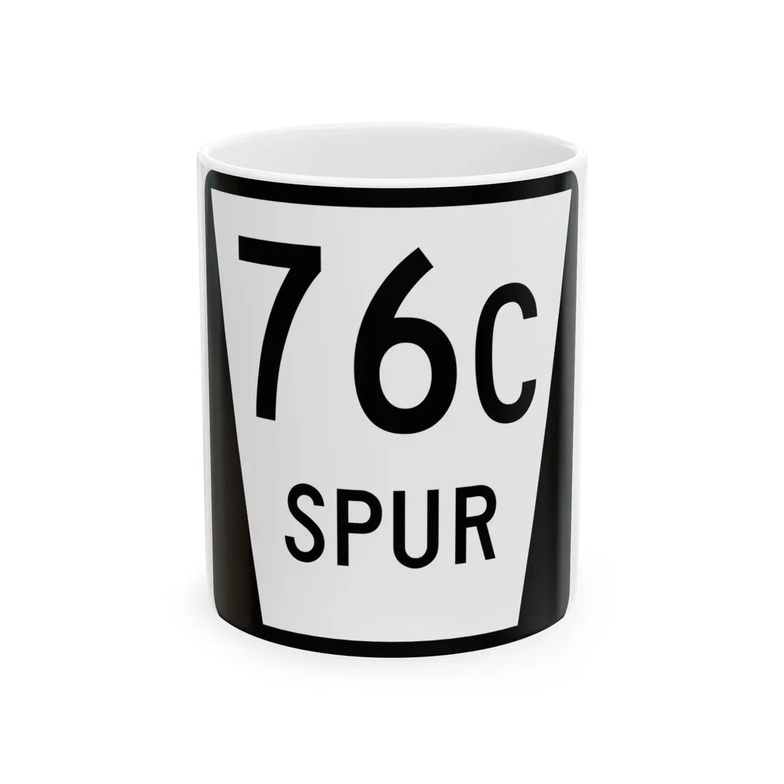 N SPUR 76C (Nebraska) (Road Sign) White Coffee Mug 11oz - Go Mug Yourself